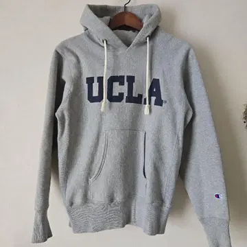 Champion UCLA 후드티 M 그레이 빨간색 택