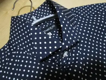 MARQUIS 마키스 윙카라 도트 셔츠