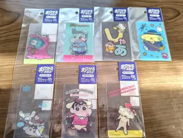 마법 백화점 짱구는 못말려 x 산리오 클리어 카드 7장 세트