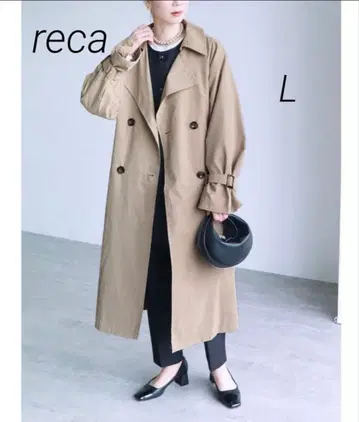 택 포함 새상품 reca 오버 트렌치코트 베이지 L