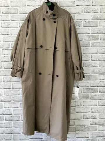 베이지 롱 트렌치 코트 스타일 오버코트 여성용