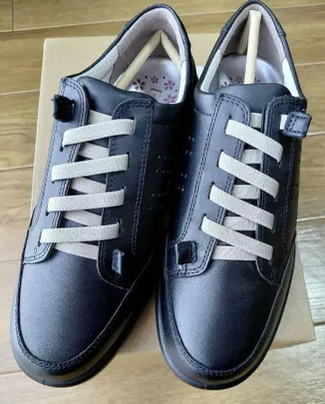 미사용 새상품 아킬레스 솔보 4E ASC5650 블랙 가죽 24cm