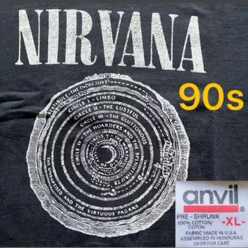 033 너바나 NIRVANA 90년대 빈티지 T셔츠 커트 코베인