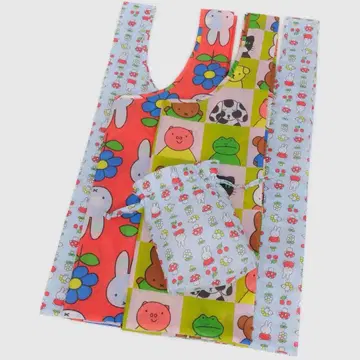 [ 새상품 ] BAGGU 에코백 스탠다드 미피 패턴 3개 세트