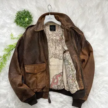 AVIREX 아비렉스 A-2 플라이트 자켓 가죽 자켓 천연 가죽