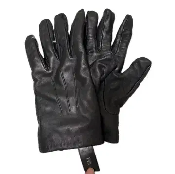 블랙 가죽 장갑 ZARA