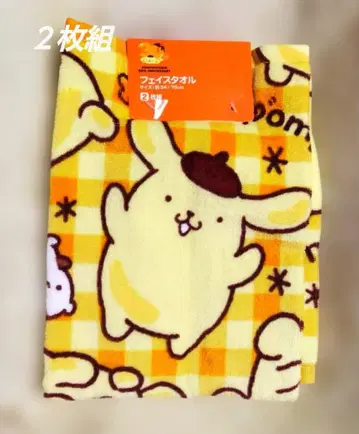 폼폼푸딩 페이스 타월 올 패턴 30주년 골든 리트리버 2장 세트