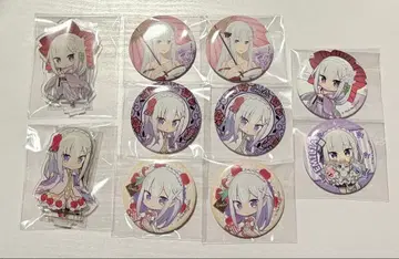 Re: 제로부터 시작하는 이세계 생활 아크릴 미니 스탠드 캔뱃지 에밀리아