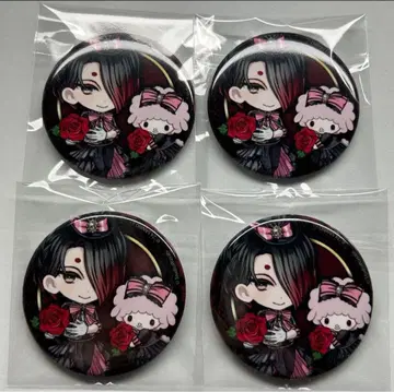 악마 집사와 검은 고양이 아쿠네코 산리오 콜라보 캔뱃지 유한