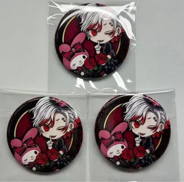 악마 집사와 검은 고양이 아쿠네코 산리오 콜라보 캔뱃지 아몬