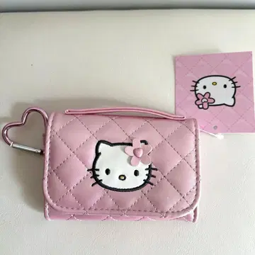 산리오 키티 미니어처 퀼트 지갑형 코인 퍼스