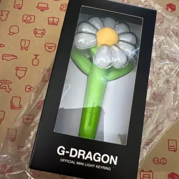 G-DRAGON 공식 미니 라이트 키링 light green