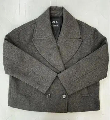 H186 ZARA 자라 숏 기장 코트 자켓 차콜 그레이