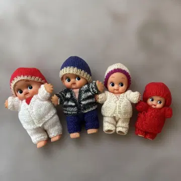 쇼와 레트로 큐피 소프트 비닐 인형 4개 세트
