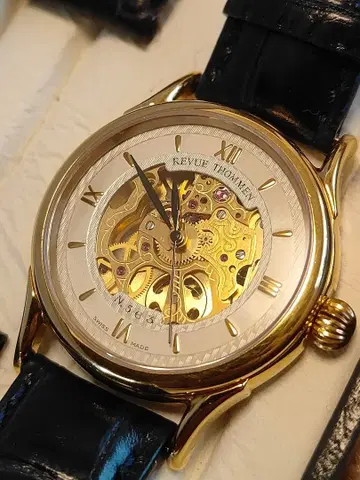 Revue Thommen 손목시계 스켈레톤 골드