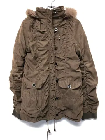 persodea 헤이세이 00s 네오 갸루 셔링 개더 모즈 코트