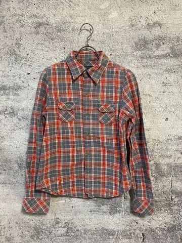 히스테릭 히스베어 자수 체크 긴팔 셔츠