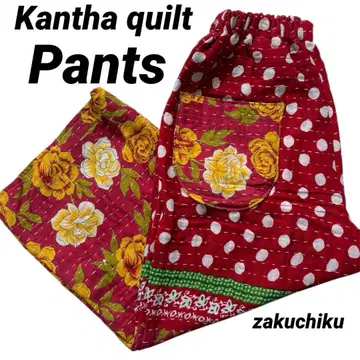 인도 랠리 퀼트 zakuchiku 와이드 팬츠
