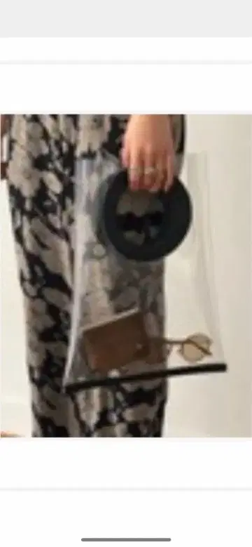 todayful 가죽 핸들 클리어 백 블랙 미사용 새상품