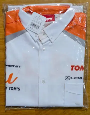 미사용 TOM'S 파이롯트 셔츠 au 남성용 L 사이즈 반팔