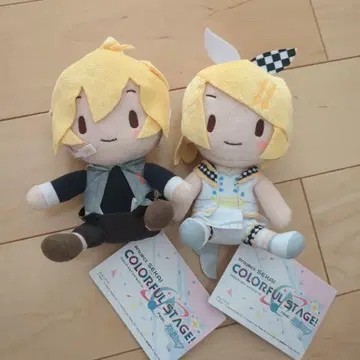 프로젝트 세카이 모어 플러스 봉제 인형 카가미네 린 렌 2종