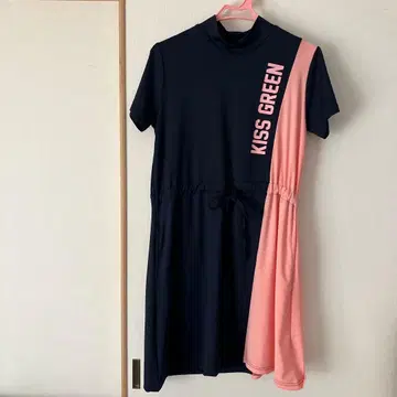 KISS GREEN 캐주얼 원피스 네이비 핑크
