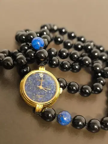 빈티지 Lucoral 라피스 라줄리 목걸이 팔찌 시계