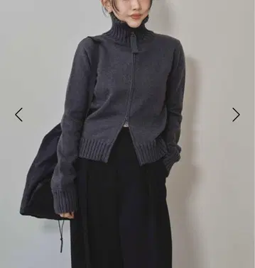 이번 시즌 TODAYFUL 코튼 캐시미어 지퍼 니트 블루종 초코