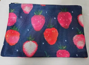 페이러 러브러리 스트로베리 도트 파우치 플랫 파우치 메쉬