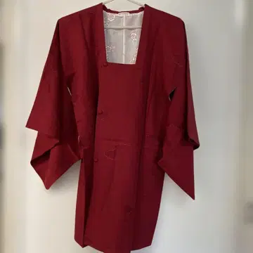 빨간색 겉옷 장미 무늬 쇼와 레트로