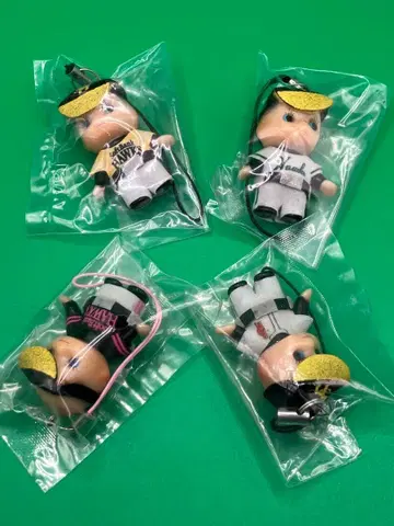 소프트뱅크 호크스 스트랩 큐피 4개 세트 초귀여움