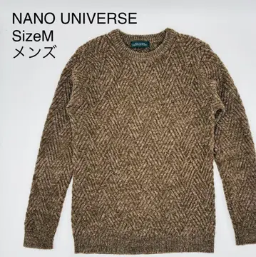 NANO UNIVERSE 나노 유니버스 울 모헤어 혼방 니트 M 브라운