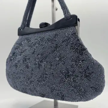 비즈 백 기모노 가방 레트로 네이비 꽃무늬 앤티크 쇼와 레트로 후리소데