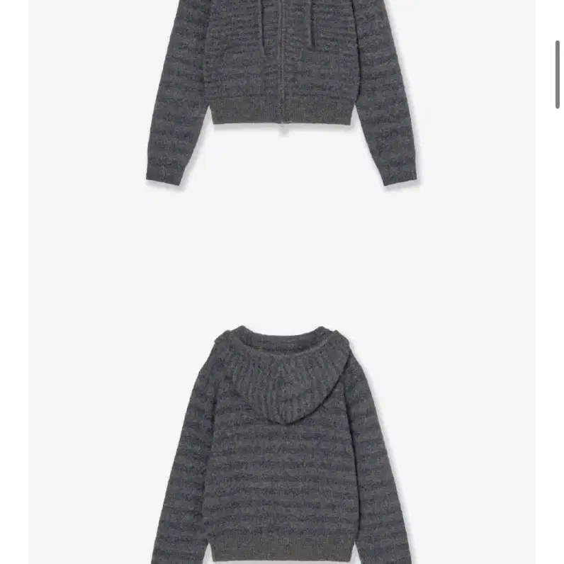 Aeae Stripe Hood Knit Zip-up [Navy] | Bunjang Global