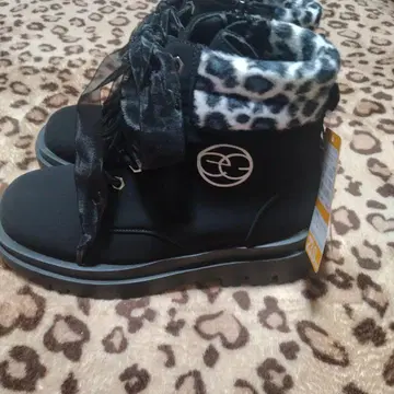 EGOIST 블랙 레오파드 부츠 230