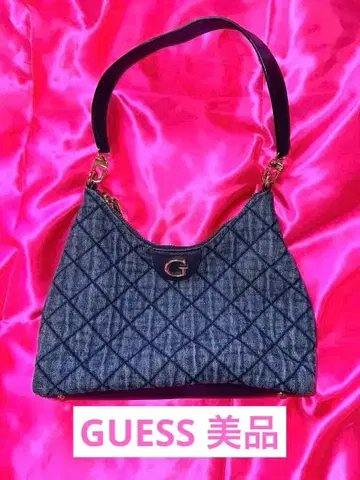 Y2K GUESS 데님 퀼팅 핸드백