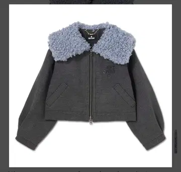 MARY QUANT 보아 카라 부착 점퍼 그레이