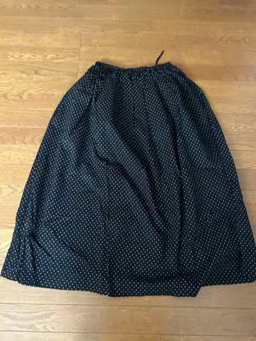 이치 앙티퀴테 면린넨 도트 스커트 미사용 새상품