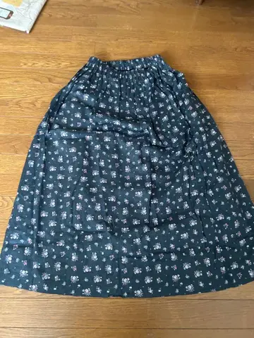 ichi antiques 린넨 플로럴 패턴 개더 스커트 미사용 새상품