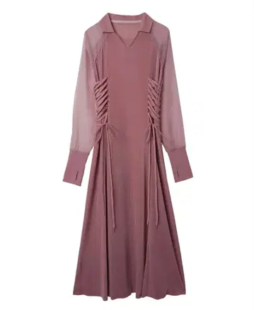 PAMEO POSE UMBRO 레이스업 네이비 게임 셔츠 드레스