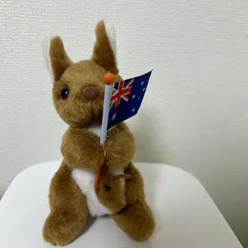 호주 국기 캥거루 봉제 인형 약 15cm