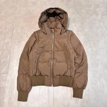 INGNI 2way 다운 자켓 베스트 쇼트 기장 브라운 M 캐주얼