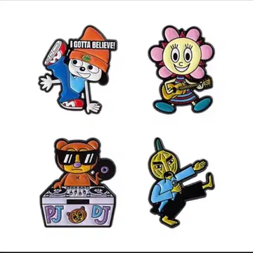 파라파라 래퍼 핀즈 핀 배지 써니 4개