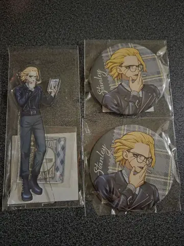 Dr.STONE 제비뽑기당 스탠리 아크릴 스탠드와 캔뱃지 세트