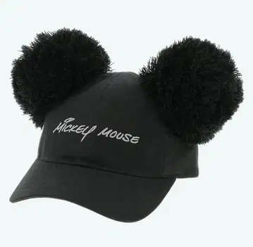 디즈니랜드 미키마우스 팬캡 폼폼 모자 블랙