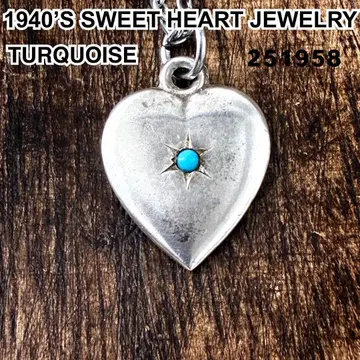 스위트하트 주얼리 스톤 터콰이즈 실버 빈티지 목걸이