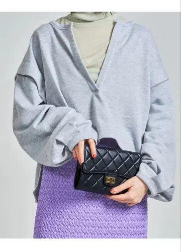 천연 가죽 퀼팅 지갑백 오리엔탈 트래픽