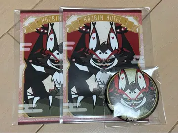 해즈빈 호텔 애니메이트 기모노 캔뱃지 특전 허스크 세트