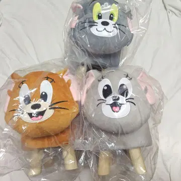 톰과 제리 태피 봉제 인형 스툴 의자 3개 세트