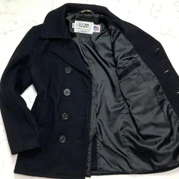 Schott 멜톤 울 피 코트 740N 753US 남성용 블랙